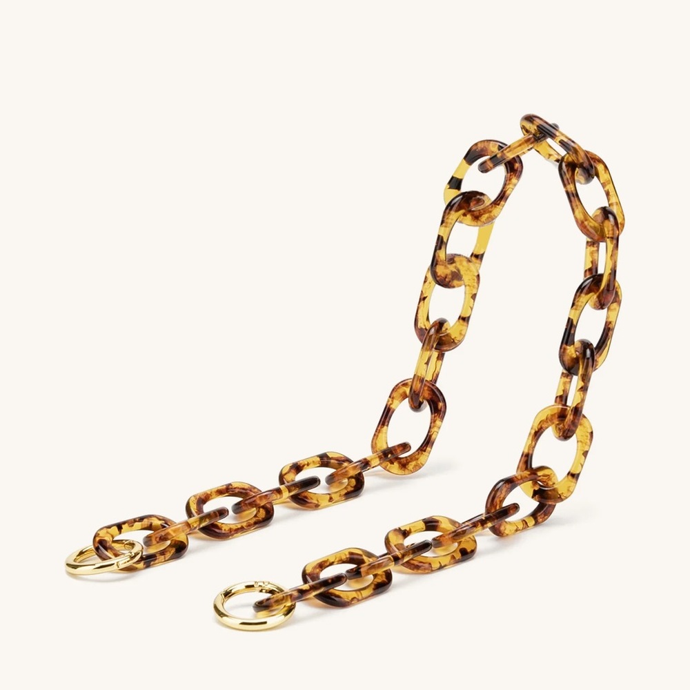 JW PEI | Mya tortoiseshell acrylic chain strap
